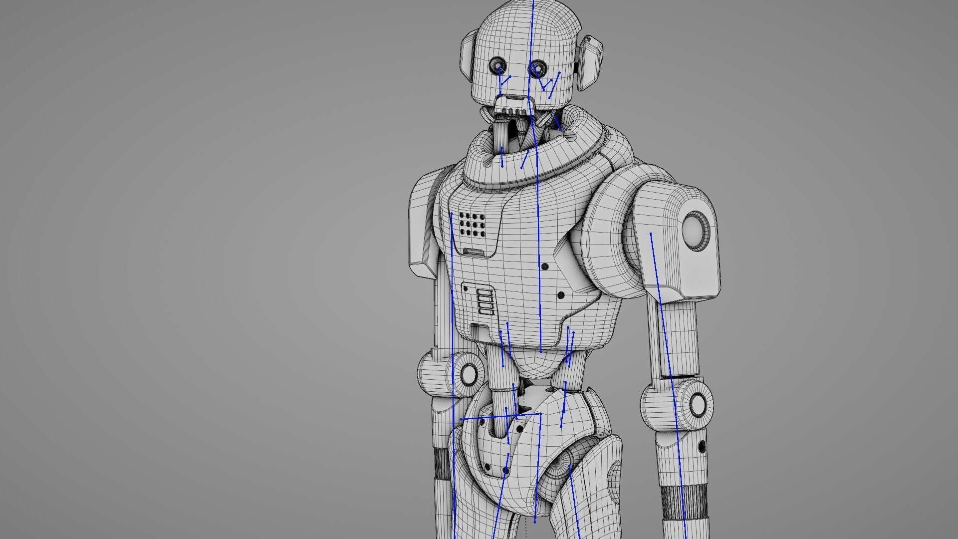 IMPERIAL PROTOCOL DROID RIGGED 3D model_35