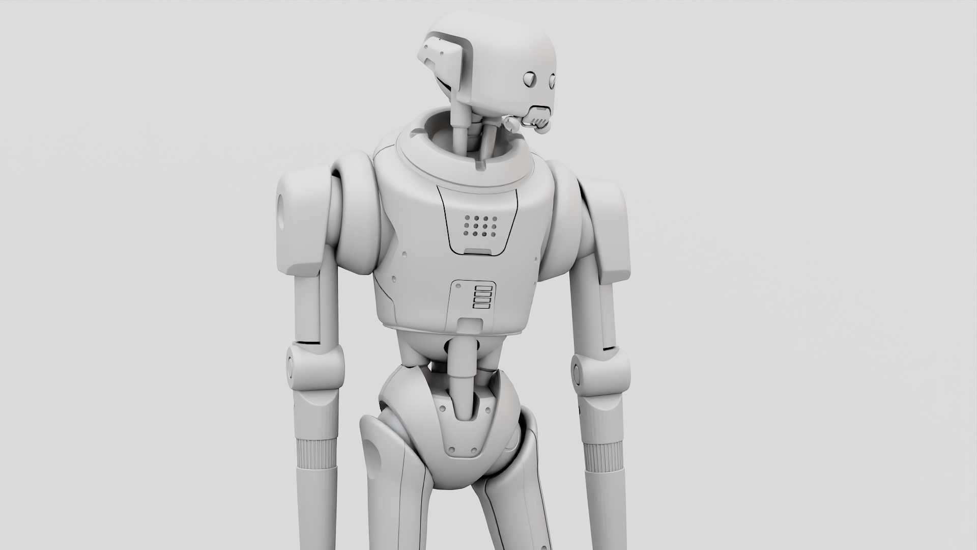 IMPERIAL PROTOCOL DROID RIGGED 3D model_31
