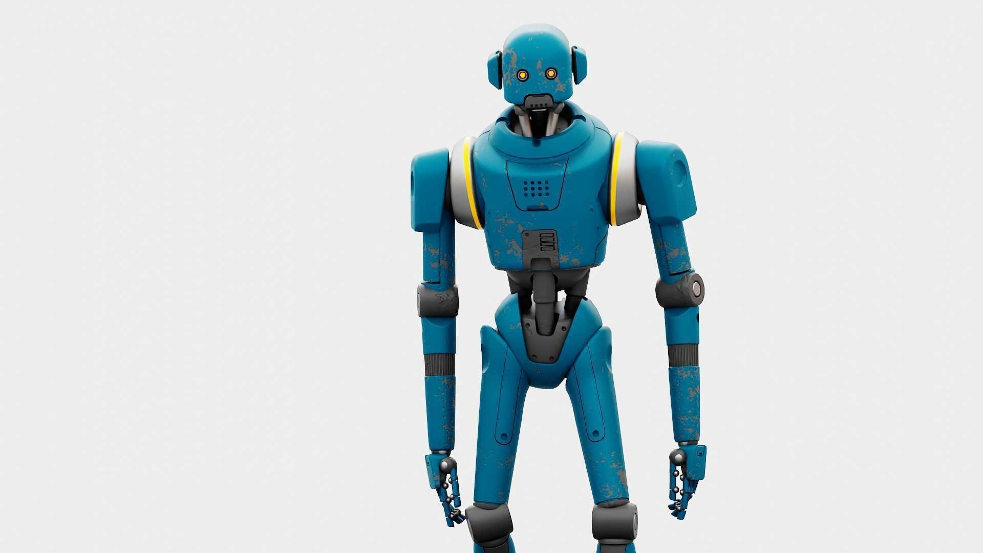 IMPERIAL PROTOCOL DROID RIGGED 3D model_22