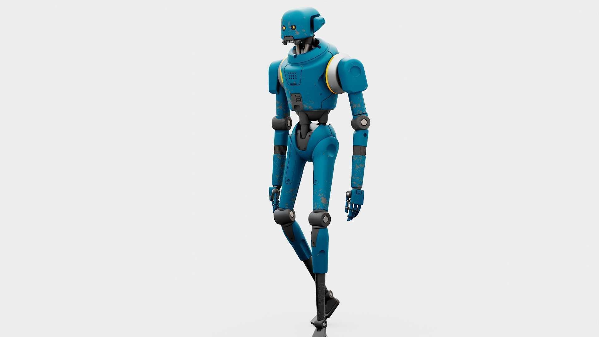 IMPERIAL PROTOCOL DROID RIGGED 3D model_20