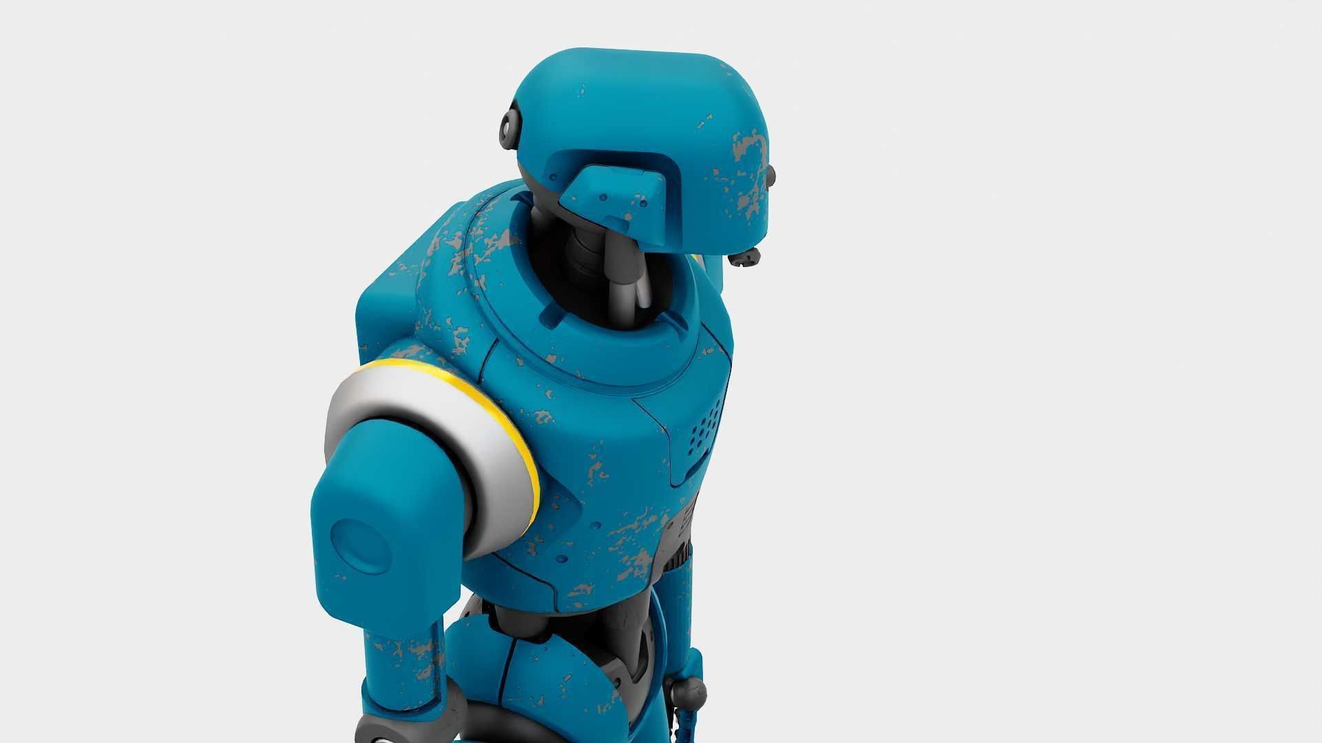 IMPERIAL PROTOCOL DROID RIGGED 3D model_16