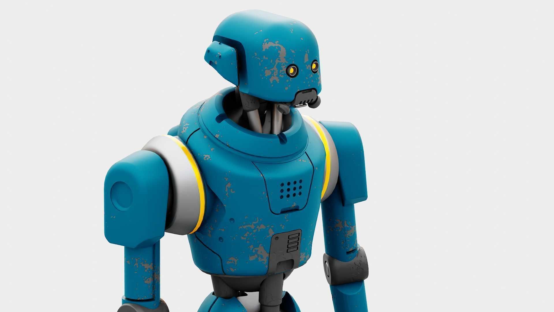 IMPERIAL PROTOCOL DROID RIGGED 3D model_24