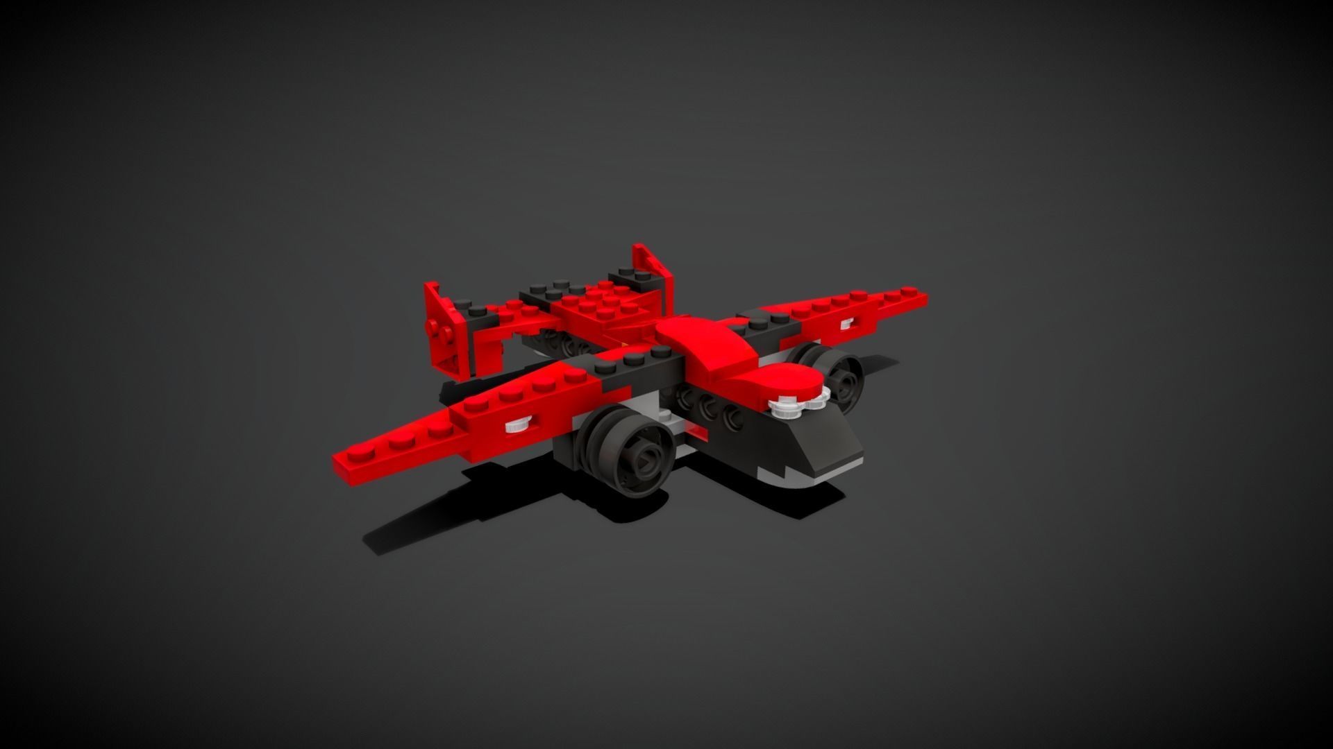 Lego Plane 3D model_1