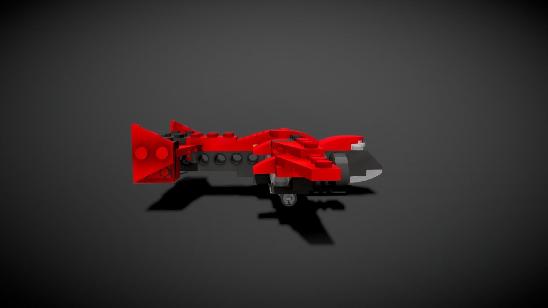 Lego Plane 3D model_6