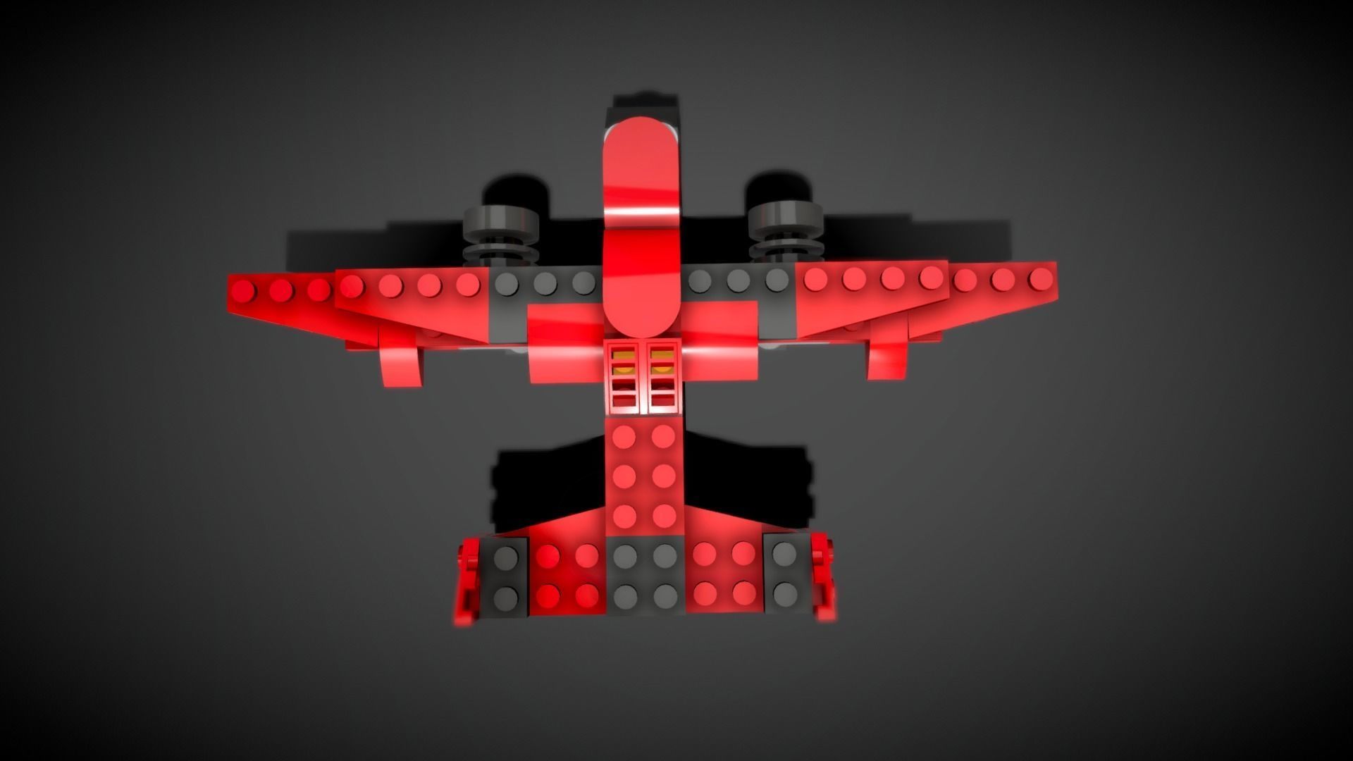 Lego Plane 3D model_4