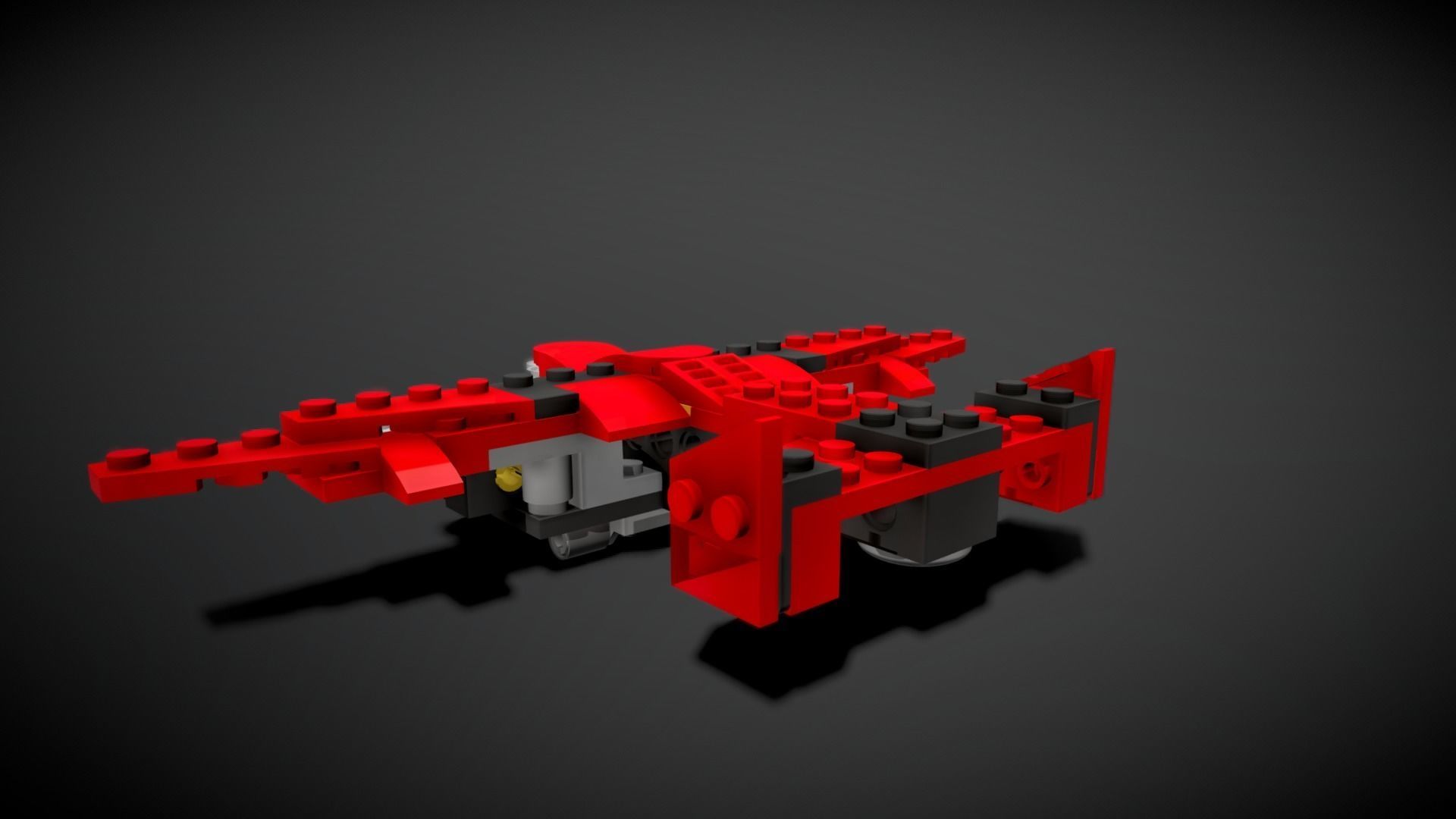 Lego Plane 3D model_8