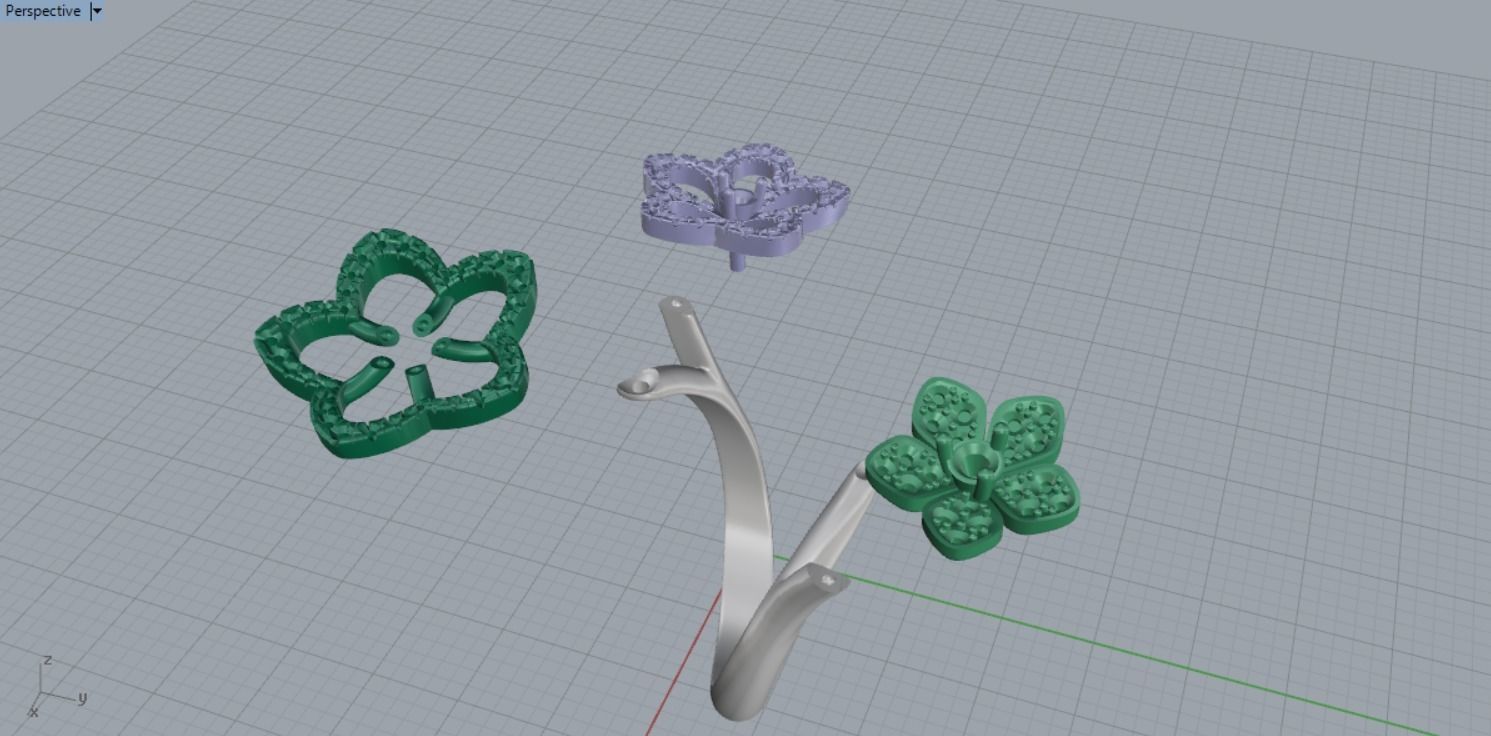 ring flower 3D print model_5