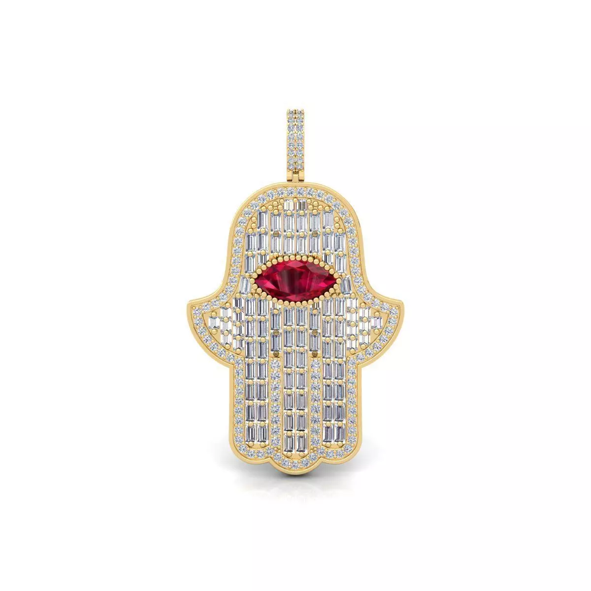 Hamsa Pendent 3d model and Render 3D print model
