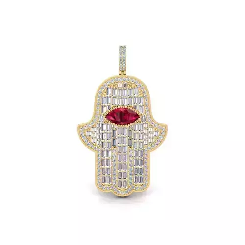 Hamsa Pendent 3d model and Render