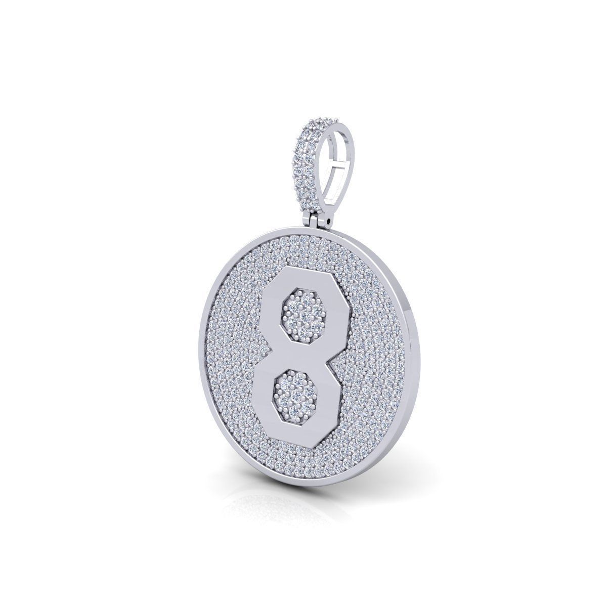 8 Round Pendant 3d Model and Render 3D print model_8