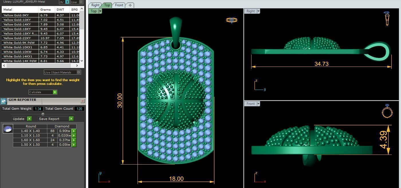 Plat With Ball Pendent 3d Model and Render 3D print model_9