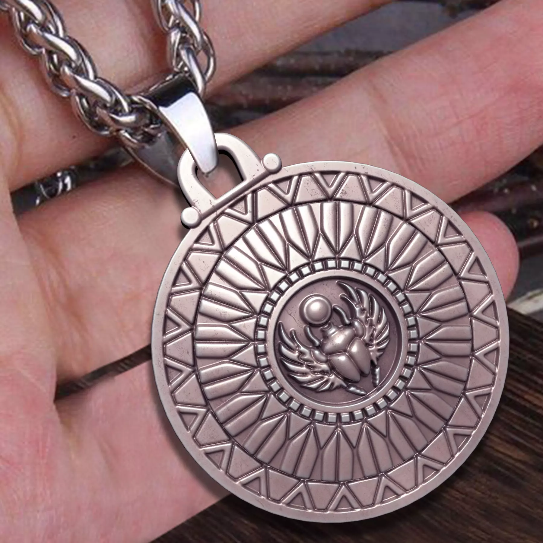 Scarab Pendant Ancient Necklaces Pharaonic Egypt jewelry 3D print model