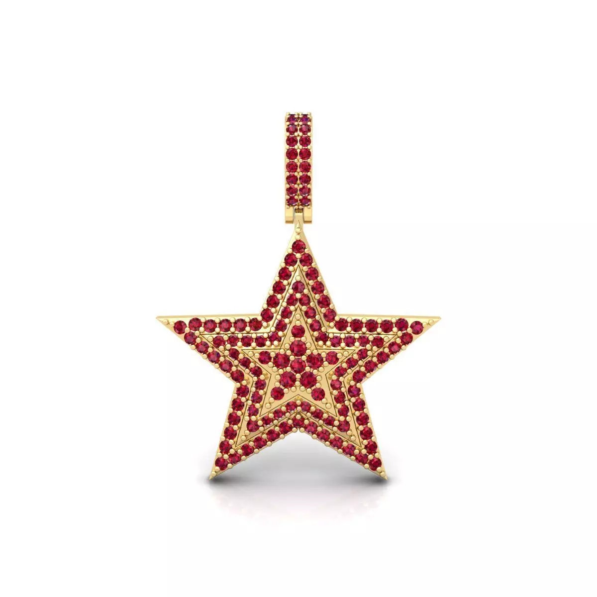 Start Diamond Pendent 3d Model and Render Detail 3D print model_0