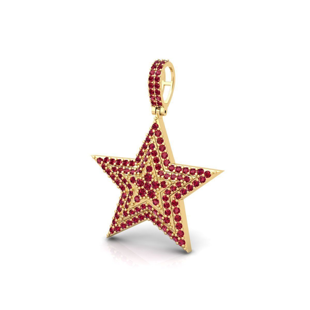 Start Diamond Pendent 3d Model and Render Detail 3D print model_6