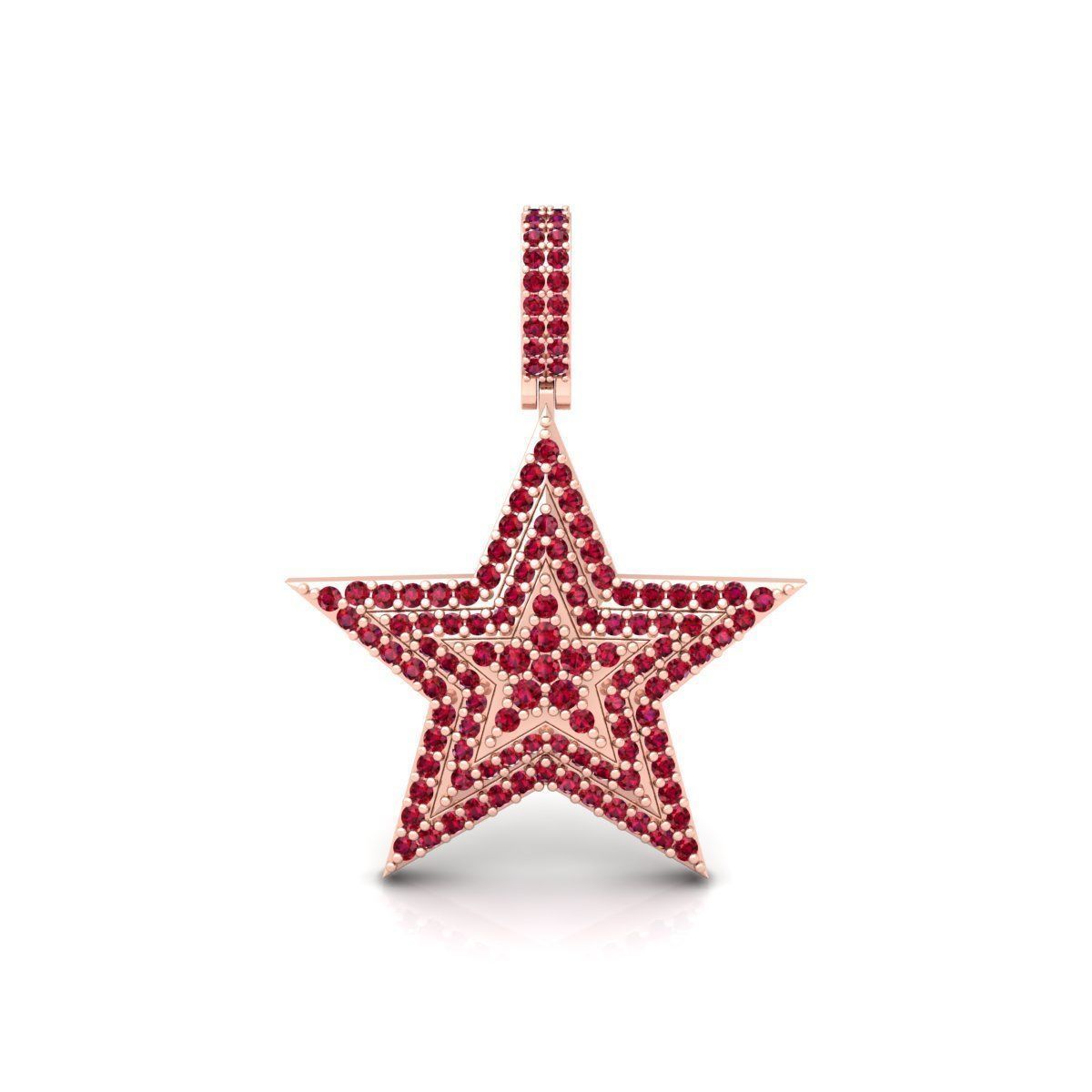 Start Diamond Pendent 3d Model and Render Detail 3D print model_1