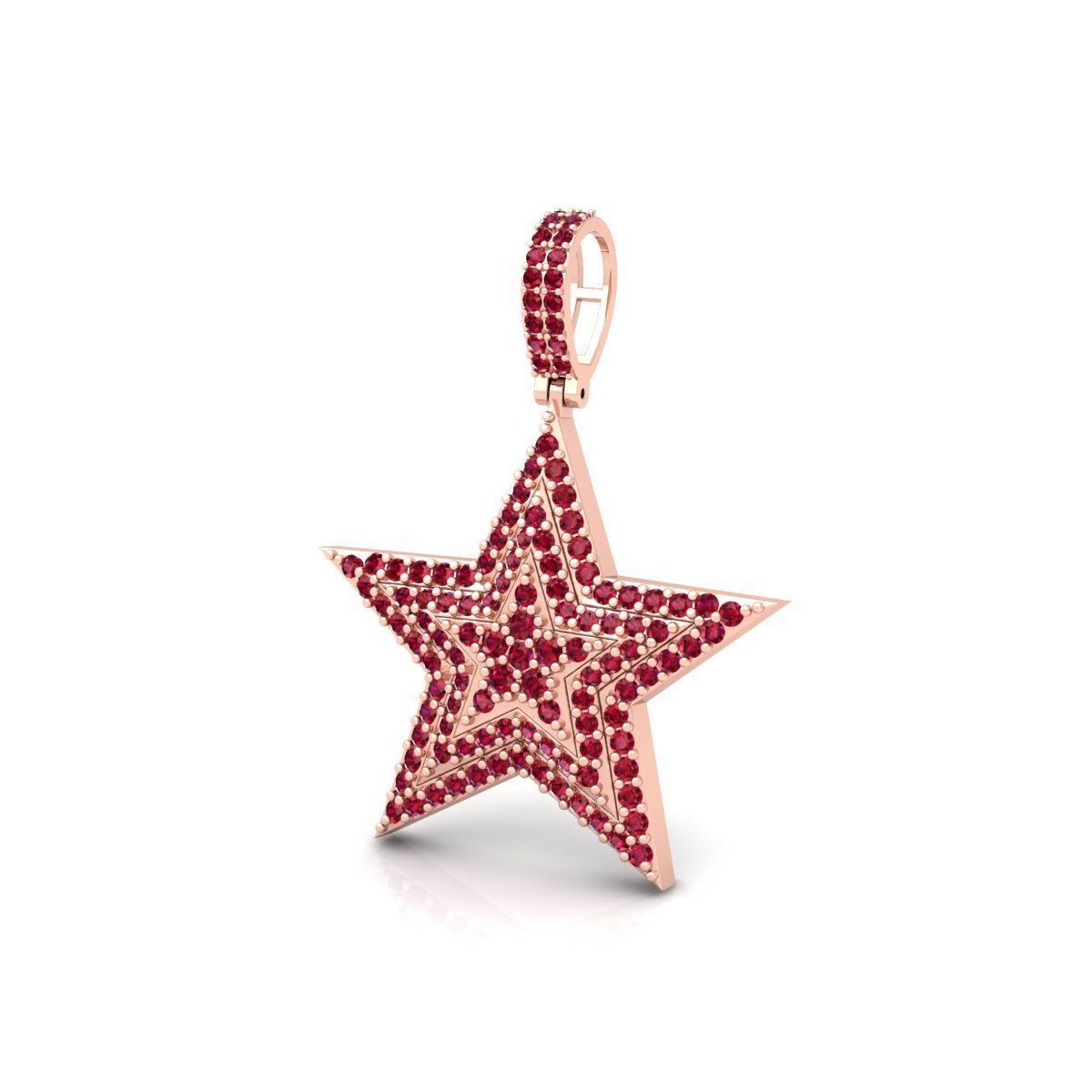 Start Diamond Pendent 3d Model and Render Detail 3D print model_7