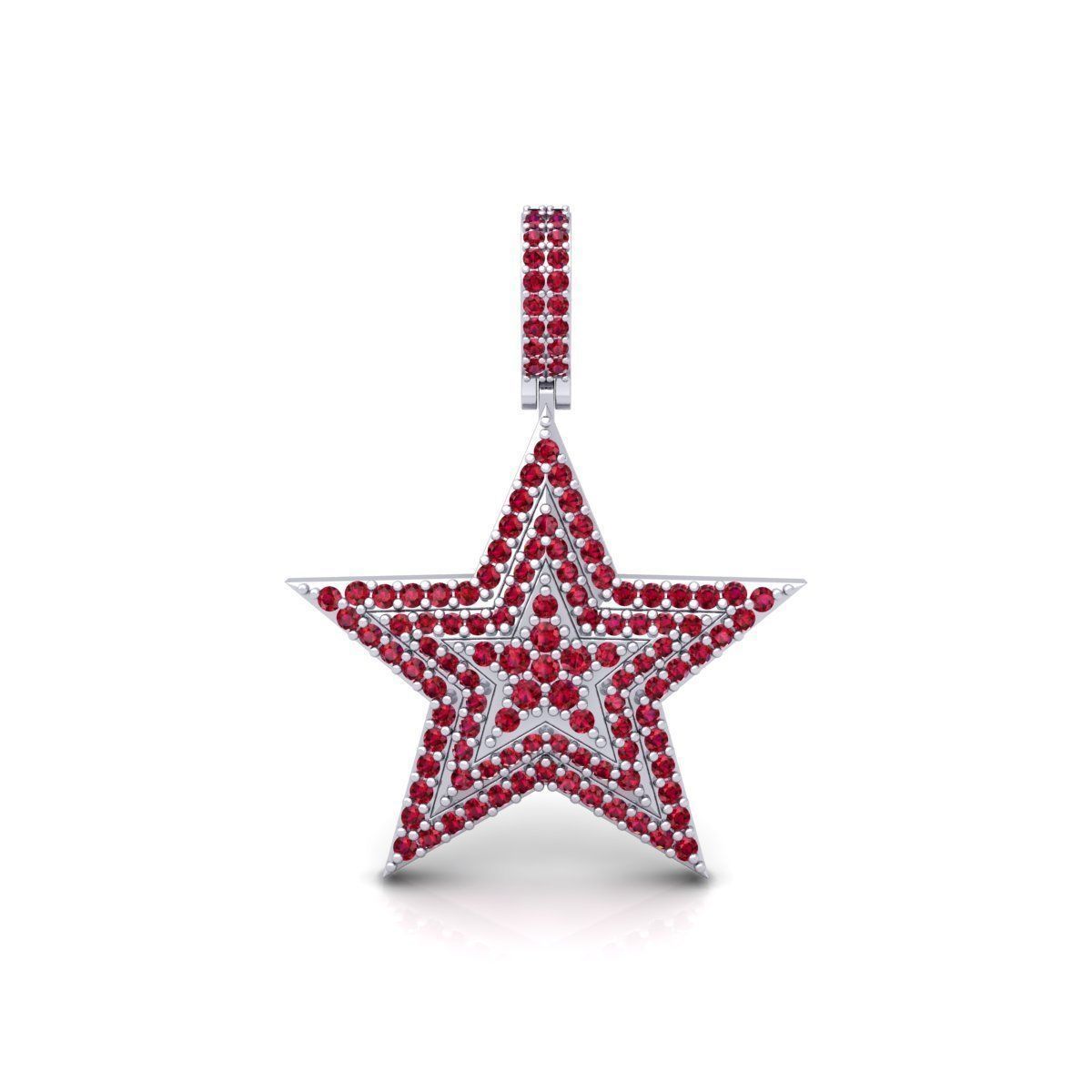 Start Diamond Pendent 3d Model and Render Detail 3D print model_2