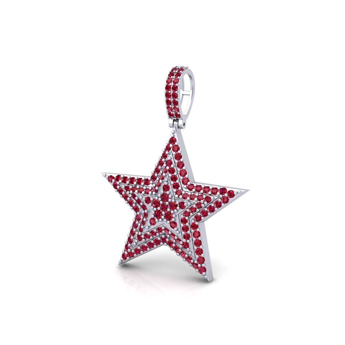 Start Diamond Pendent 3d Model and Render Detail 3D print model_8