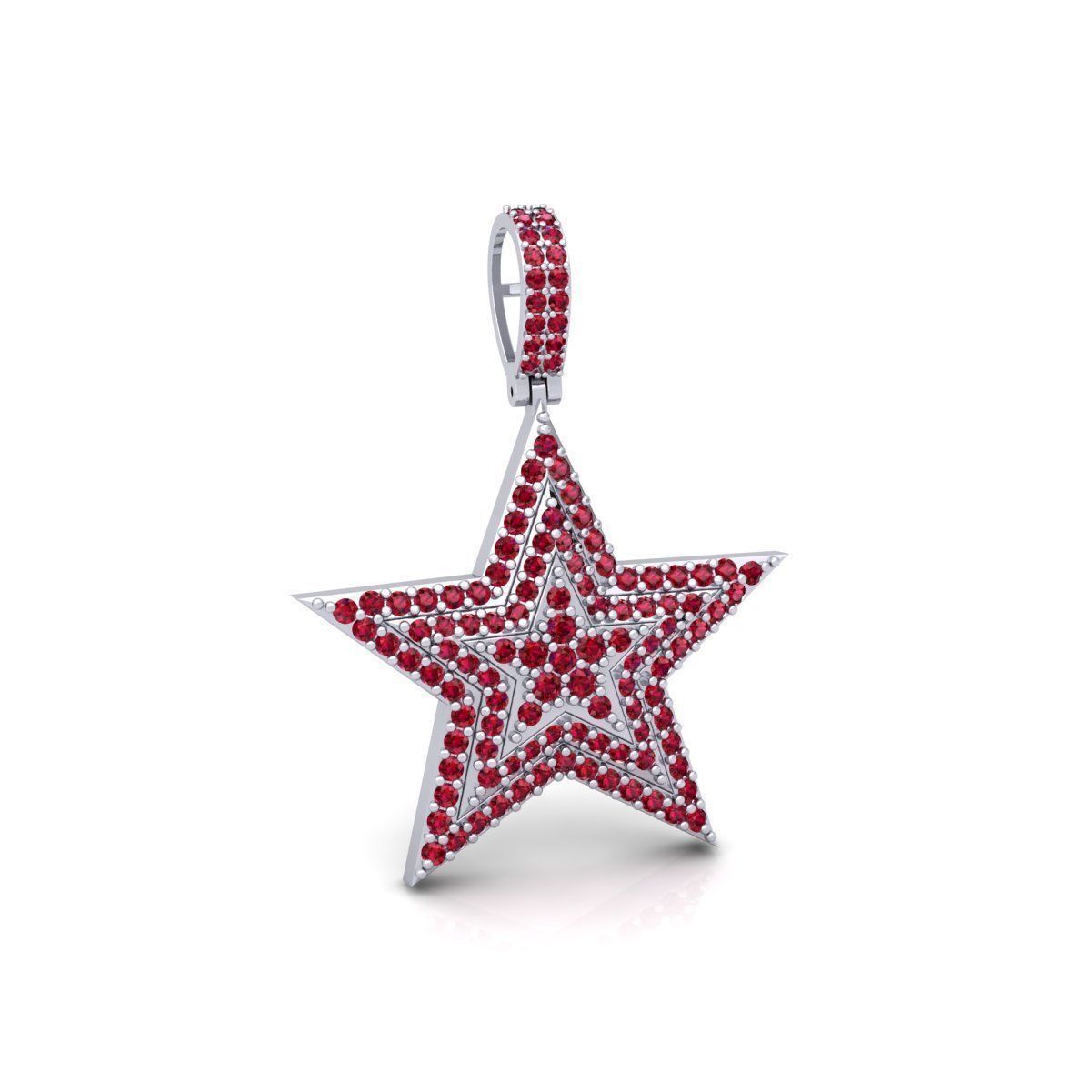 Start Diamond Pendent 3d Model and Render Detail 3D print model_5