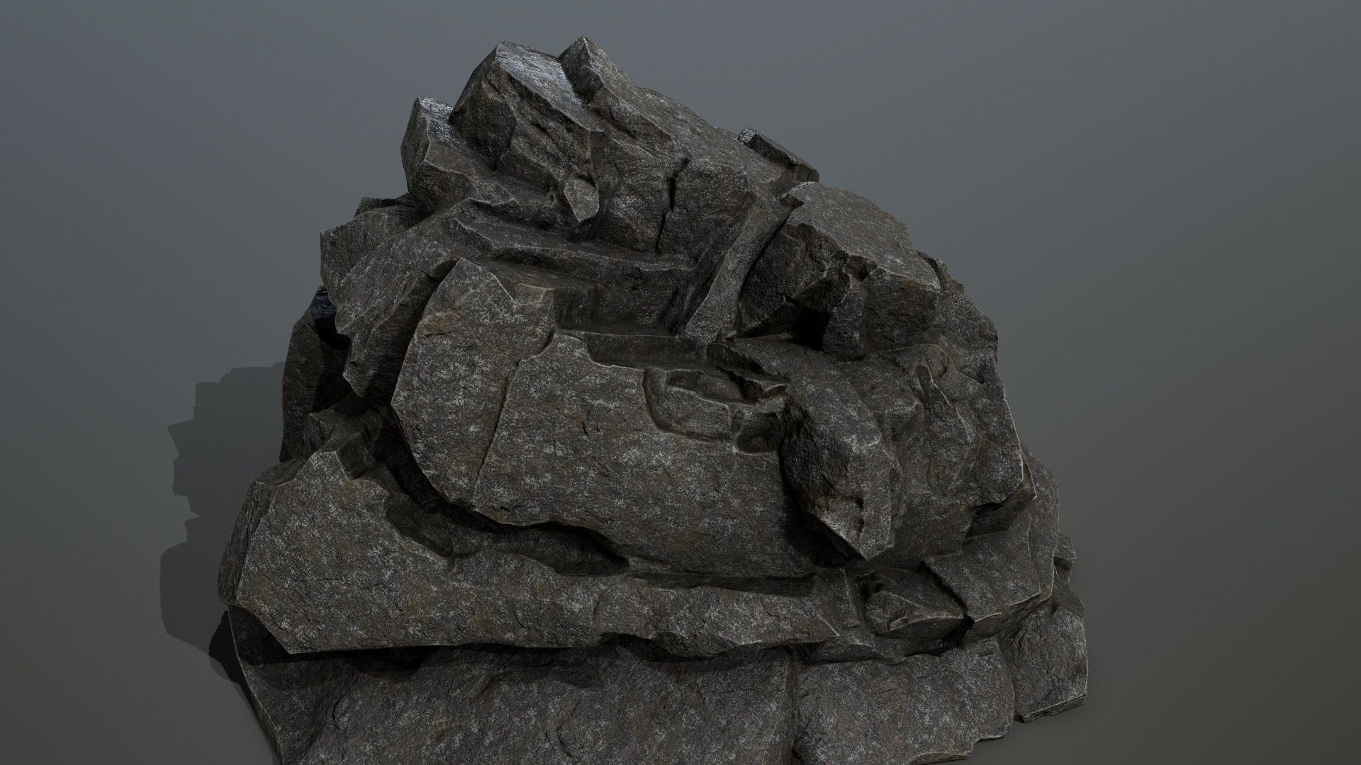 Mountain rock Low-poly 3D model_12