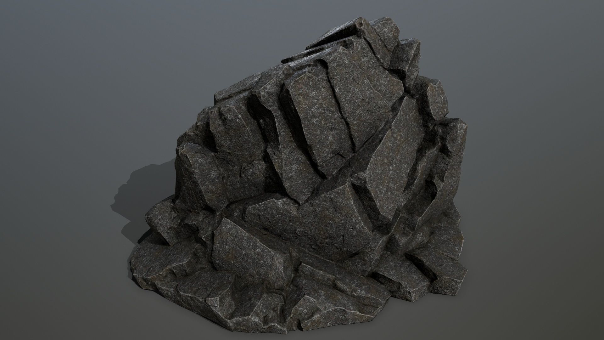 Mountain rock Low-poly 3D model_10