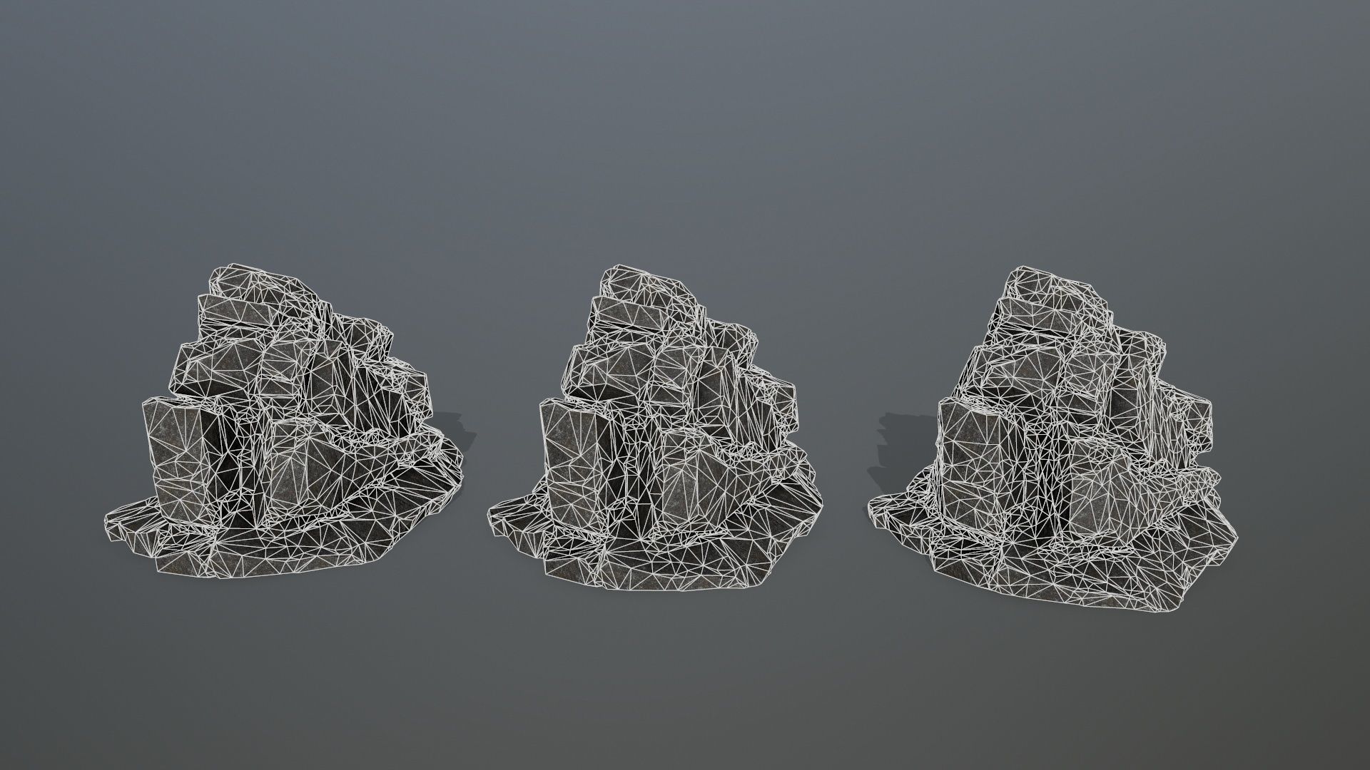 Mountain rock Low-poly 3D model_17