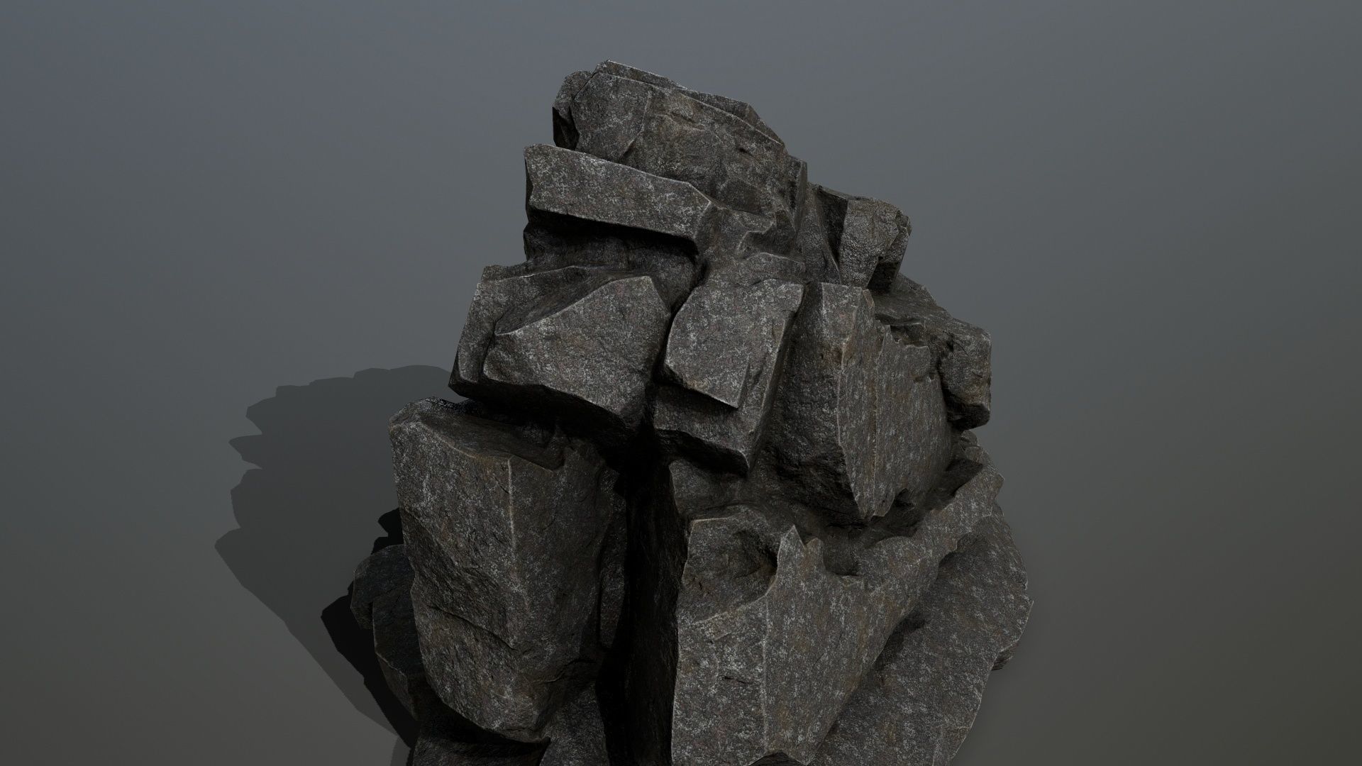 Mountain rock Low-poly 3D model_13