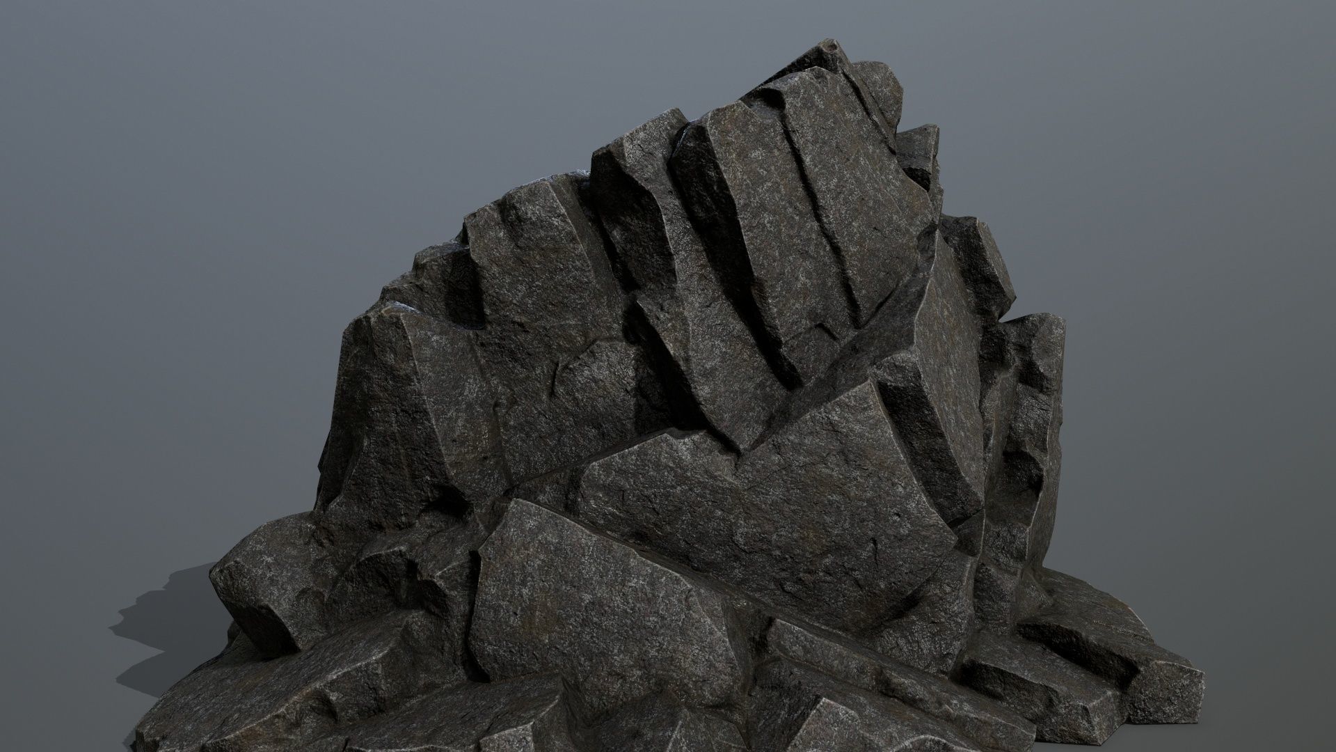 Mountain rock Low-poly 3D model_15