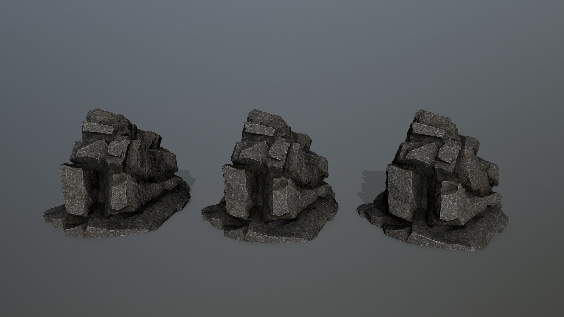Mountain rock Low-poly 3D model_16