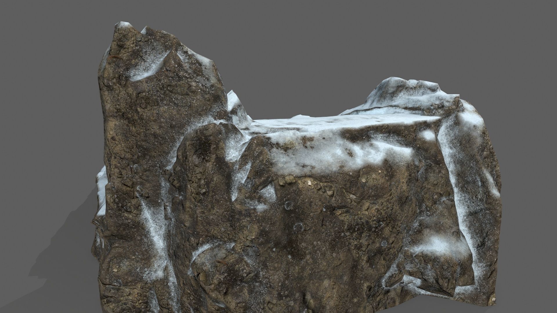 Snowy Stairs Low-poly 3D model_10