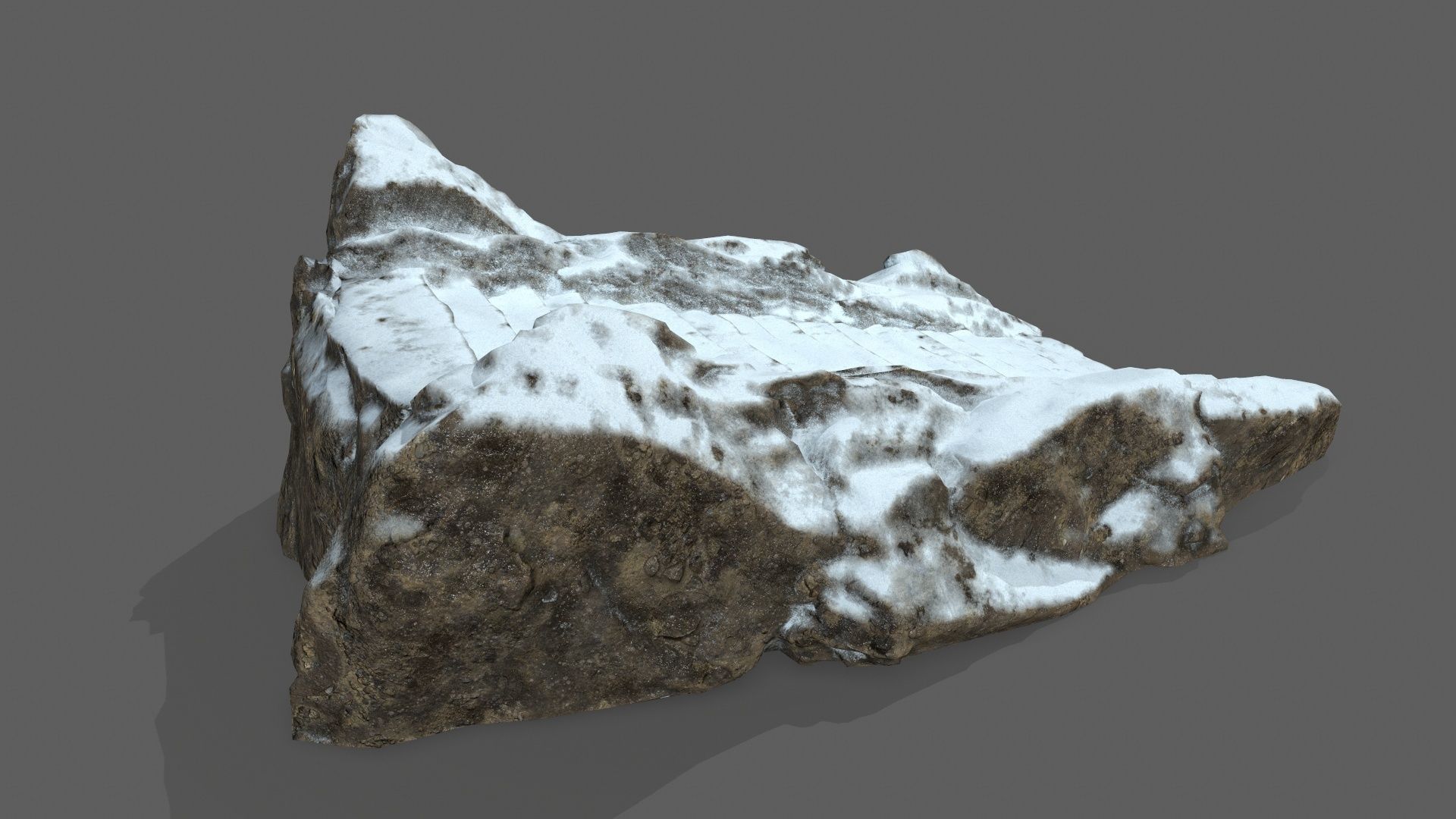 Snowy Stairs Low-poly 3D model_5