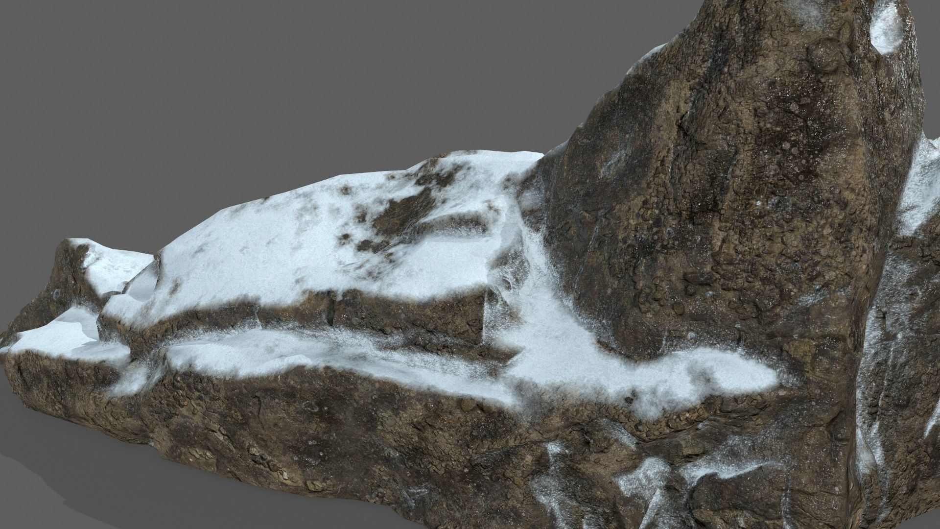 Snowy Stairs Low-poly 3D model_9