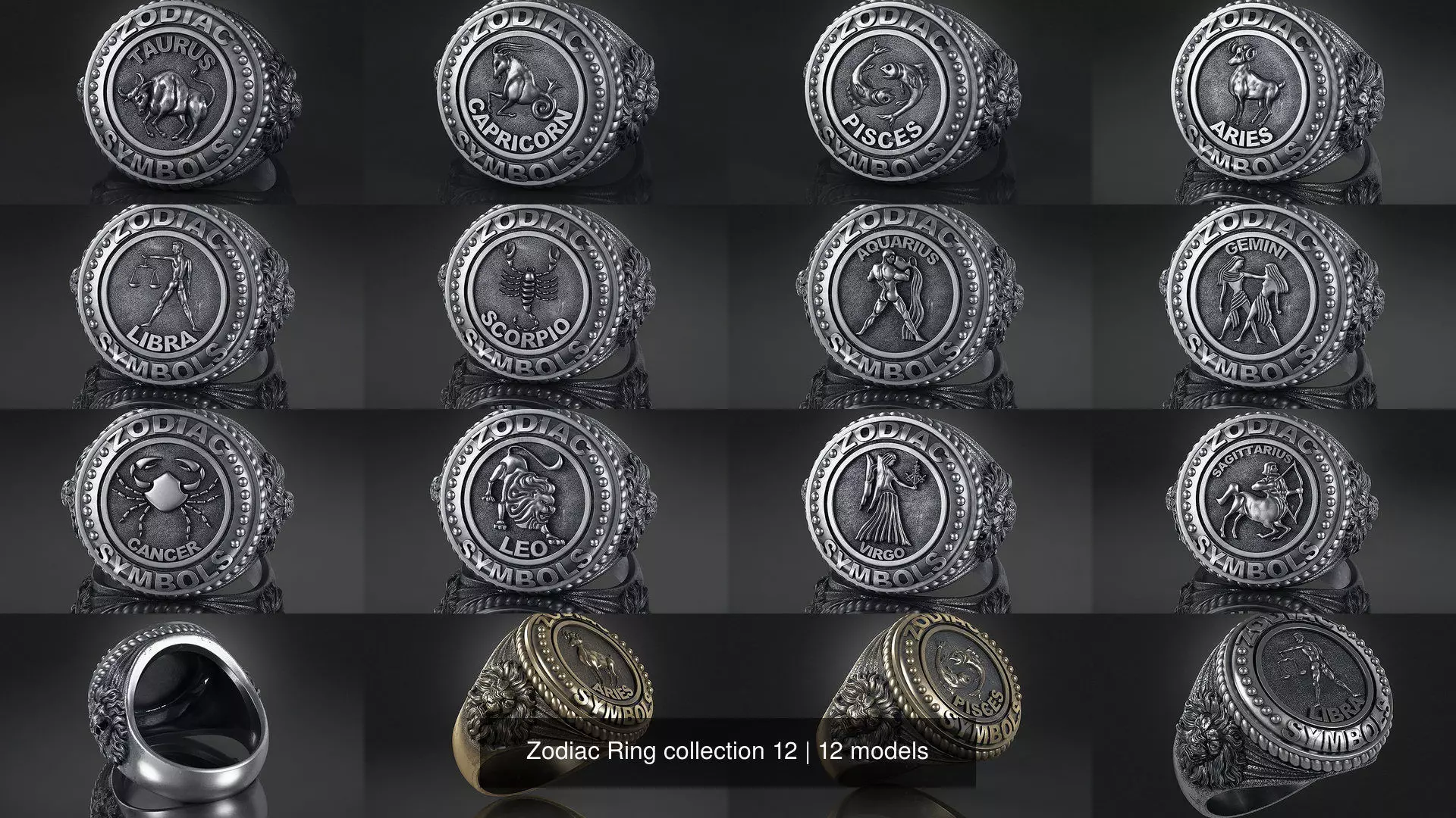 Zodiac Ring collection 12 _0
