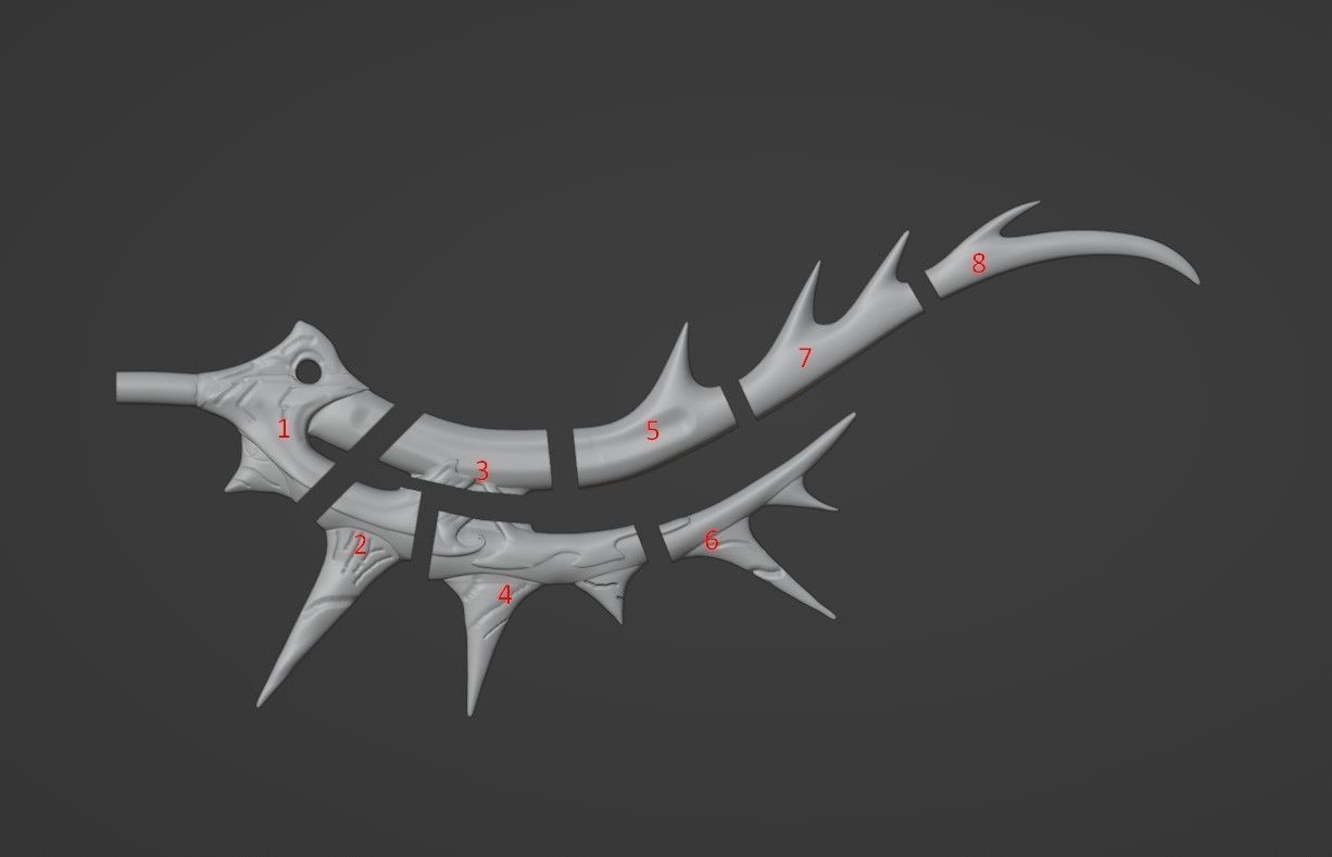 Carnage Bow from Lineage2 Game L2 3D Print Model 3D 3D print model_2