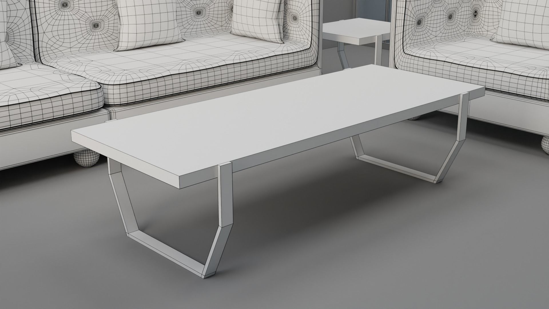 Sofa Set 06 Low-poly 3D model_21