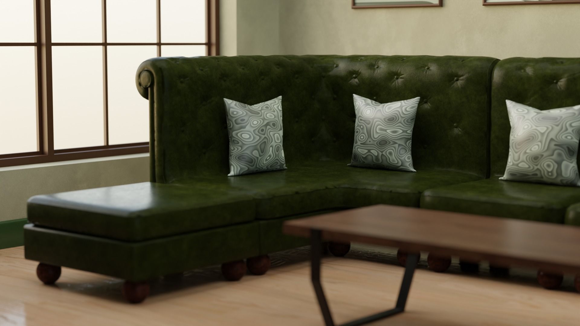 Sofa Set 06 Low-poly 3D model_2