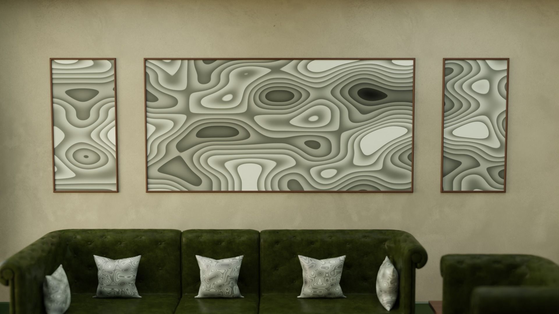 Sofa Set 06 Low-poly 3D model_22