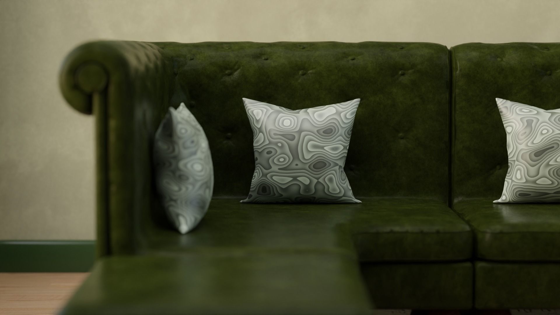 Sofa Set 06 Low-poly 3D model_18