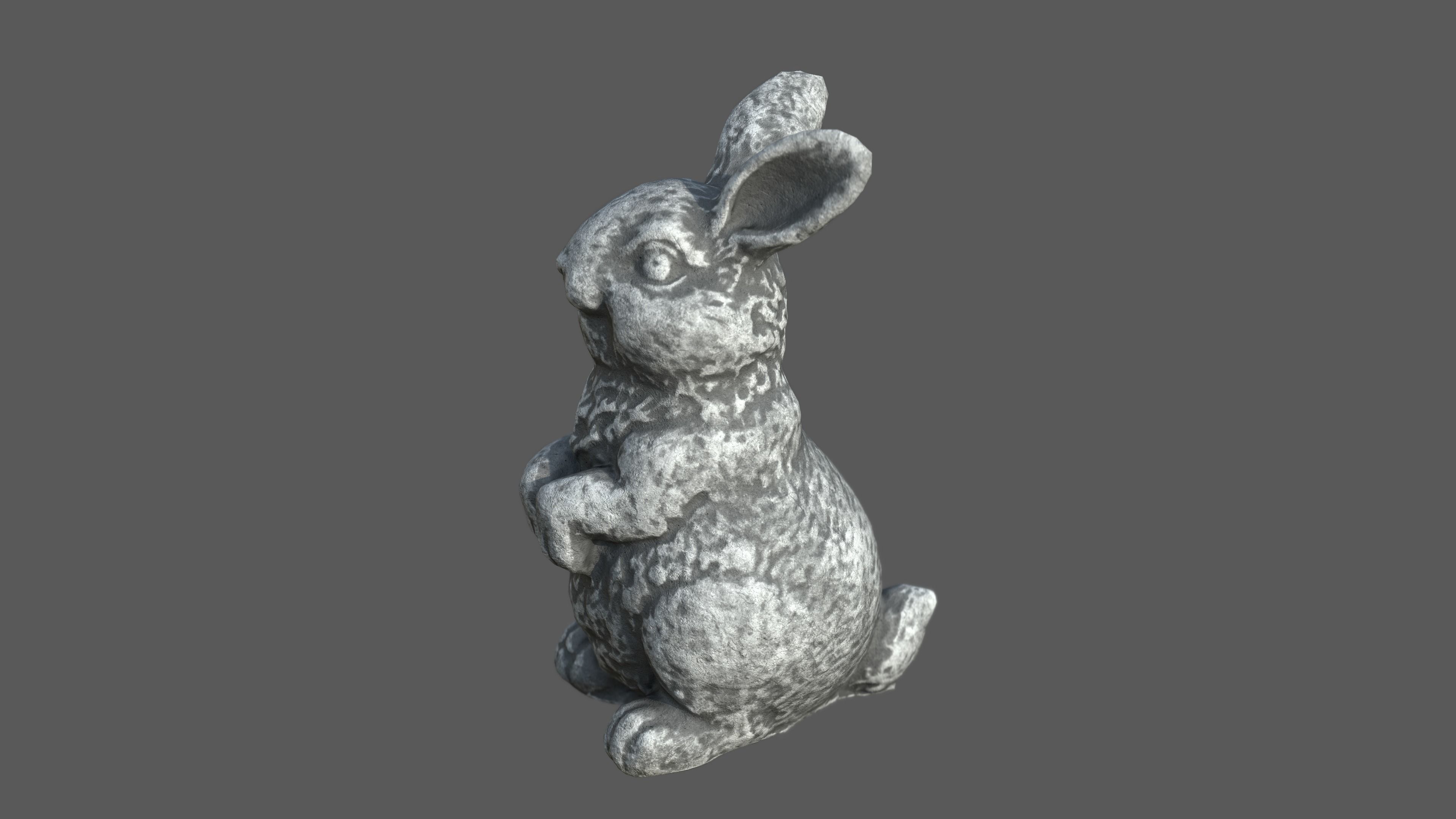 WHITE RABBIT Low-poly 3D model_3
