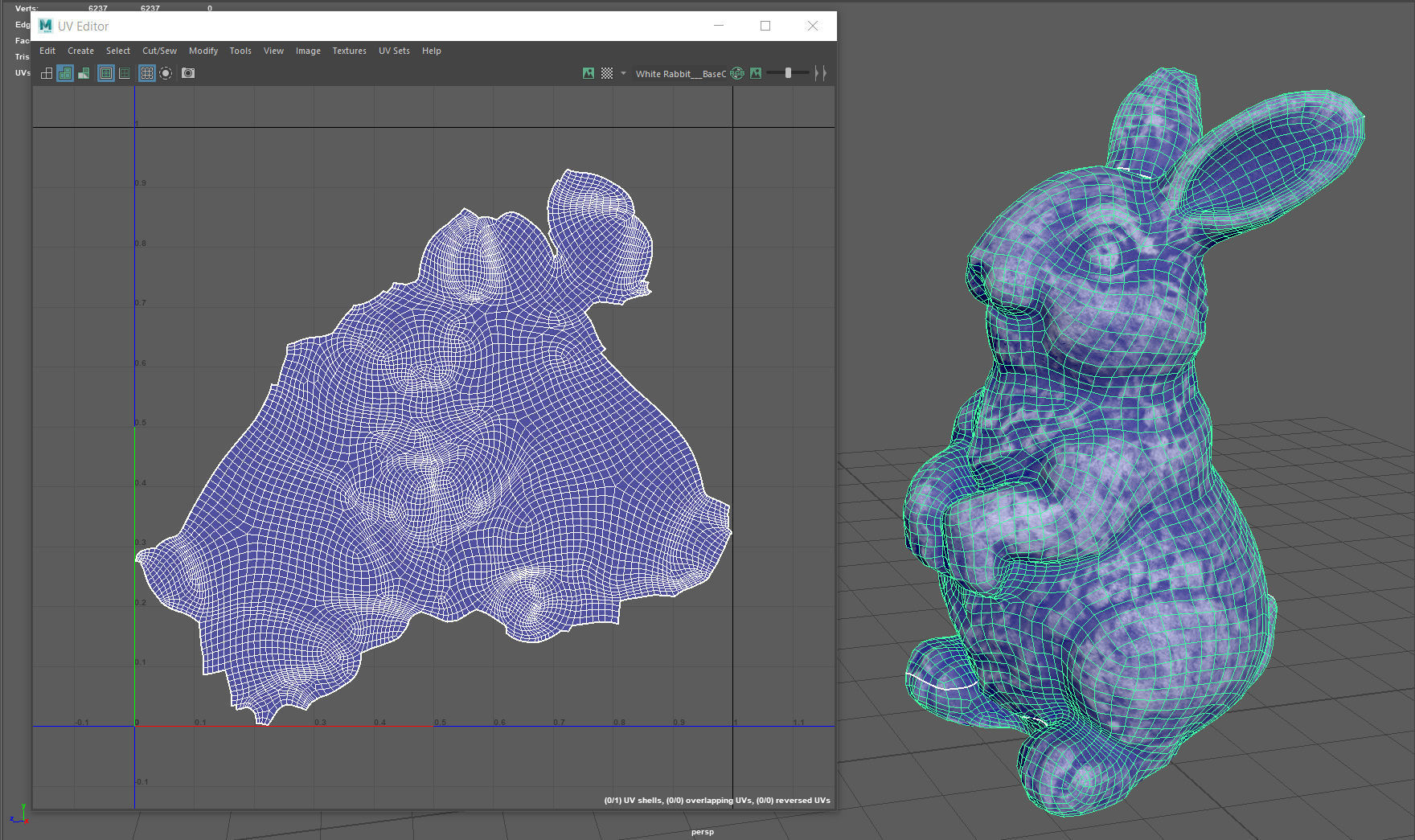 WHITE RABBIT Low-poly 3D model_9