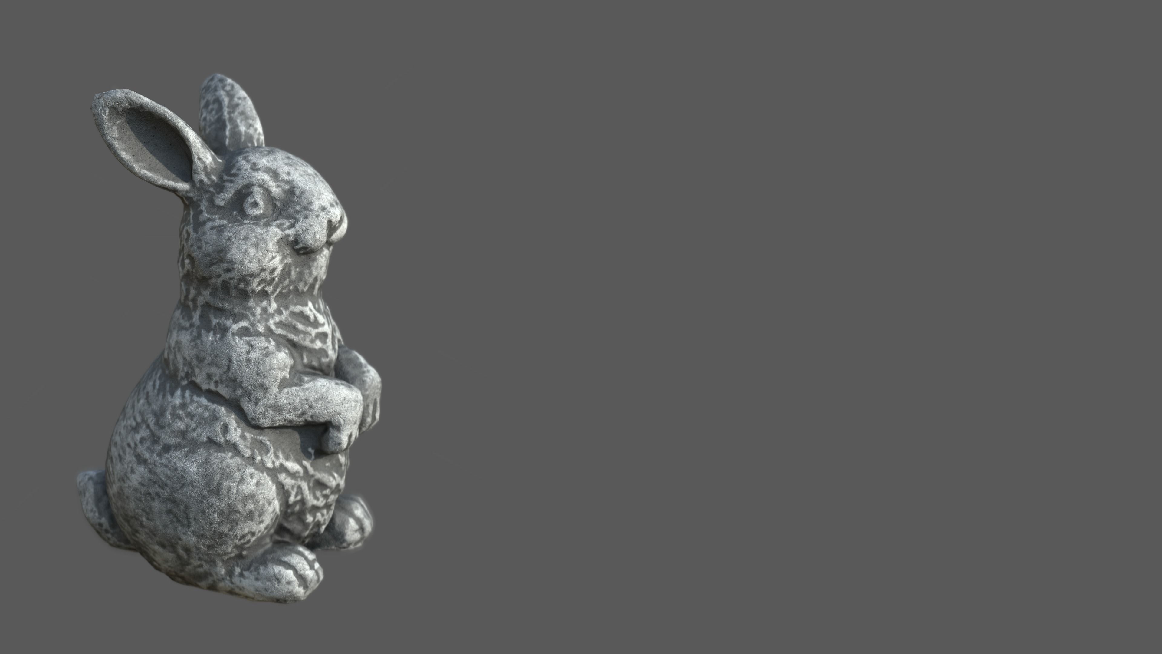 WHITE RABBIT Low-poly 3D model_1