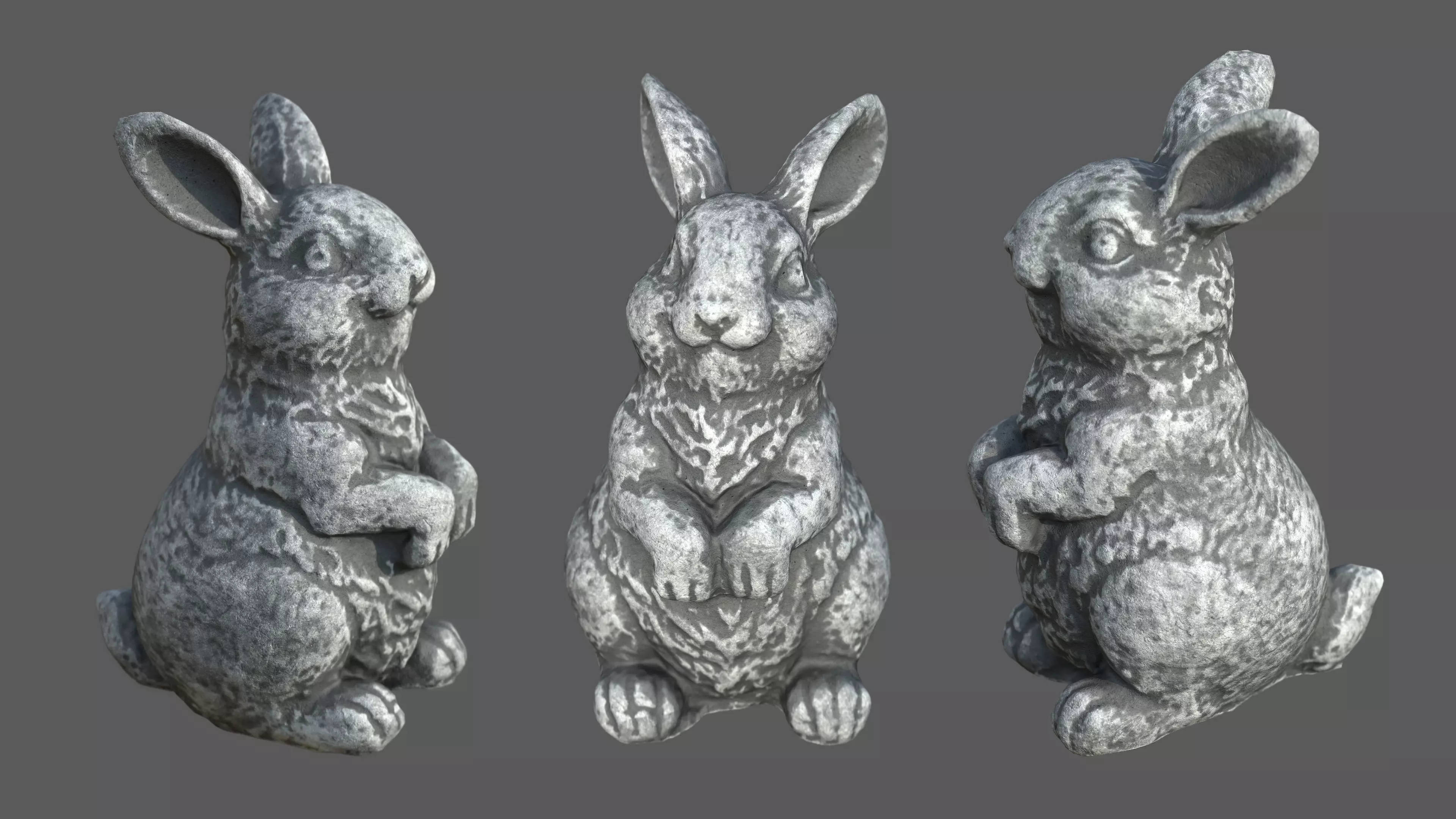 WHITE RABBIT Low-poly 3D model_0
