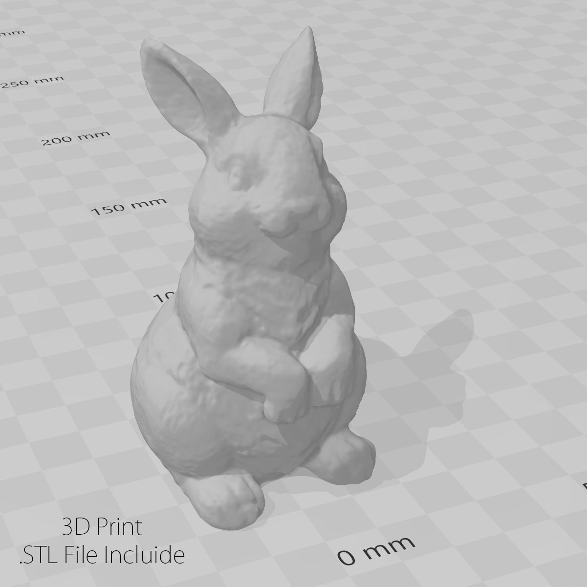 WHITE RABBIT Low-poly 3D model_10