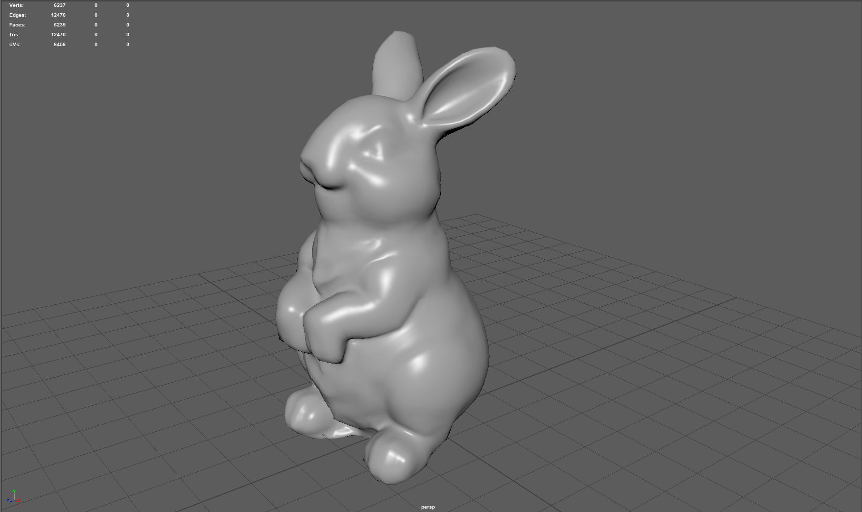 WHITE RABBIT Low-poly 3D model_5