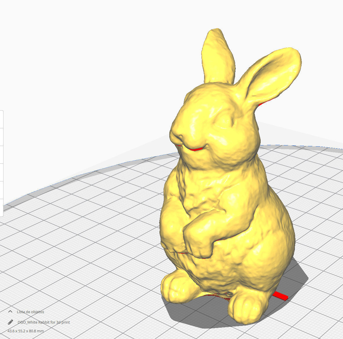 WHITE RABBIT Low-poly 3D model_11