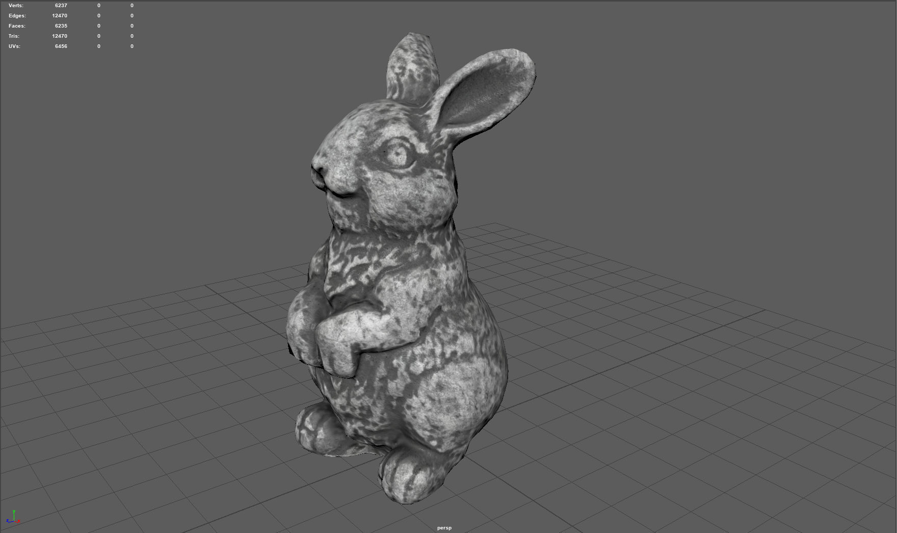 WHITE RABBIT Low-poly 3D model_4
