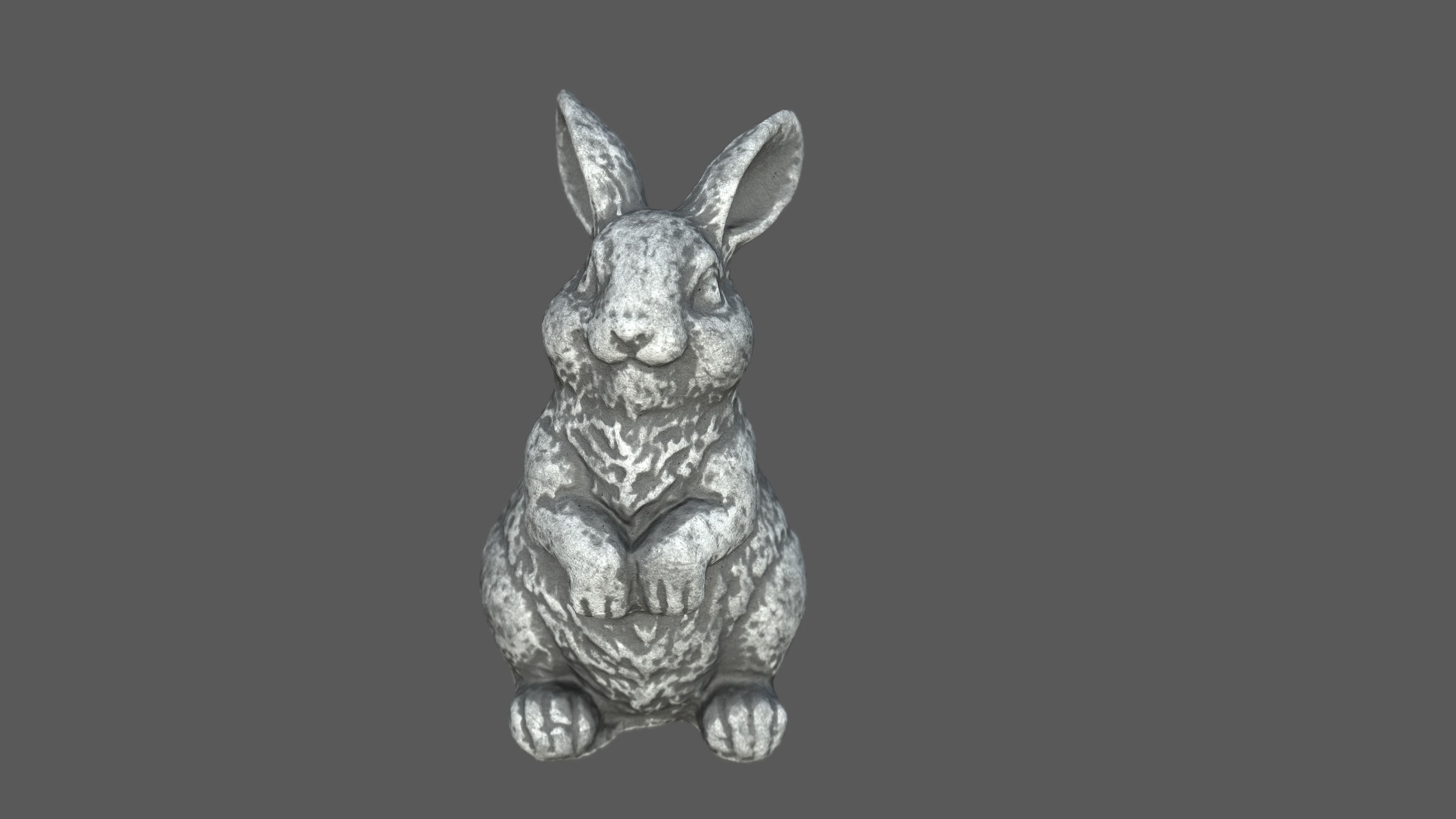 WHITE RABBIT Low-poly 3D model_2