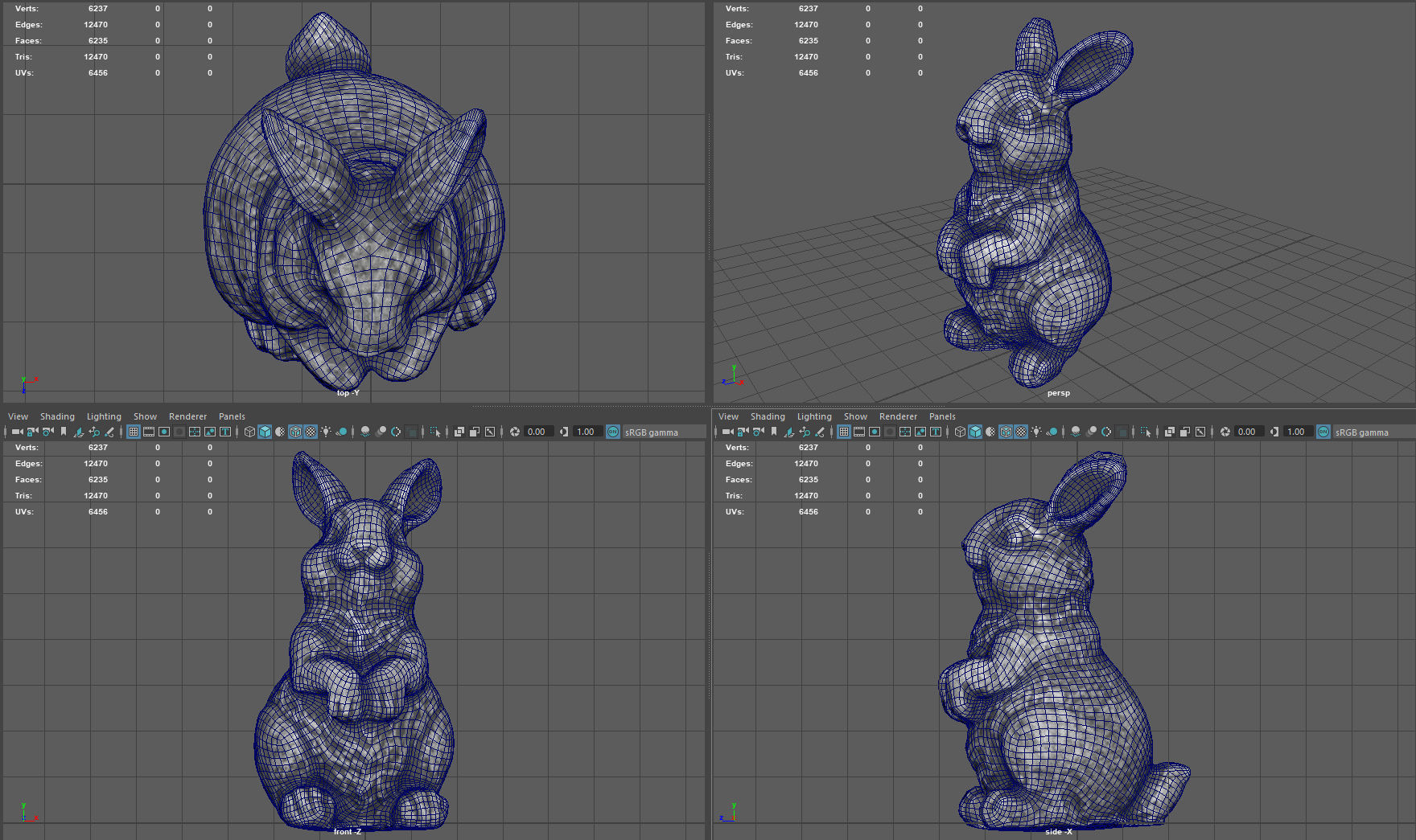 WHITE RABBIT Low-poly 3D model_8
