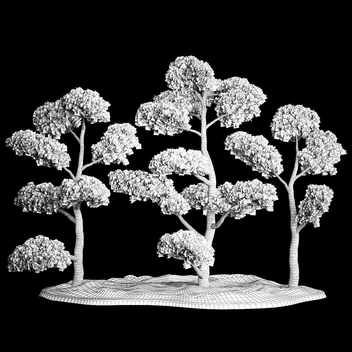 Decorative Trees Pine Topiary Niwaki 1176 3D model_5