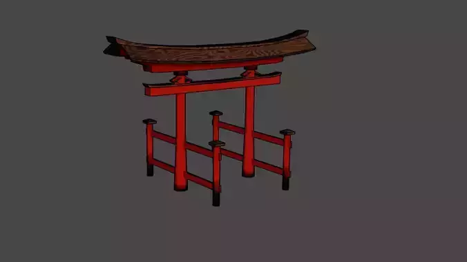 Japanese torii gates  3D model